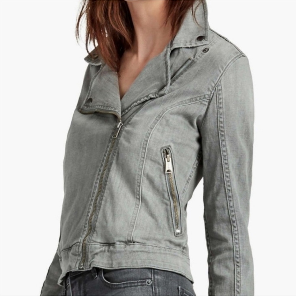 Lucky Brand Women's Light Gray Jean Jacket